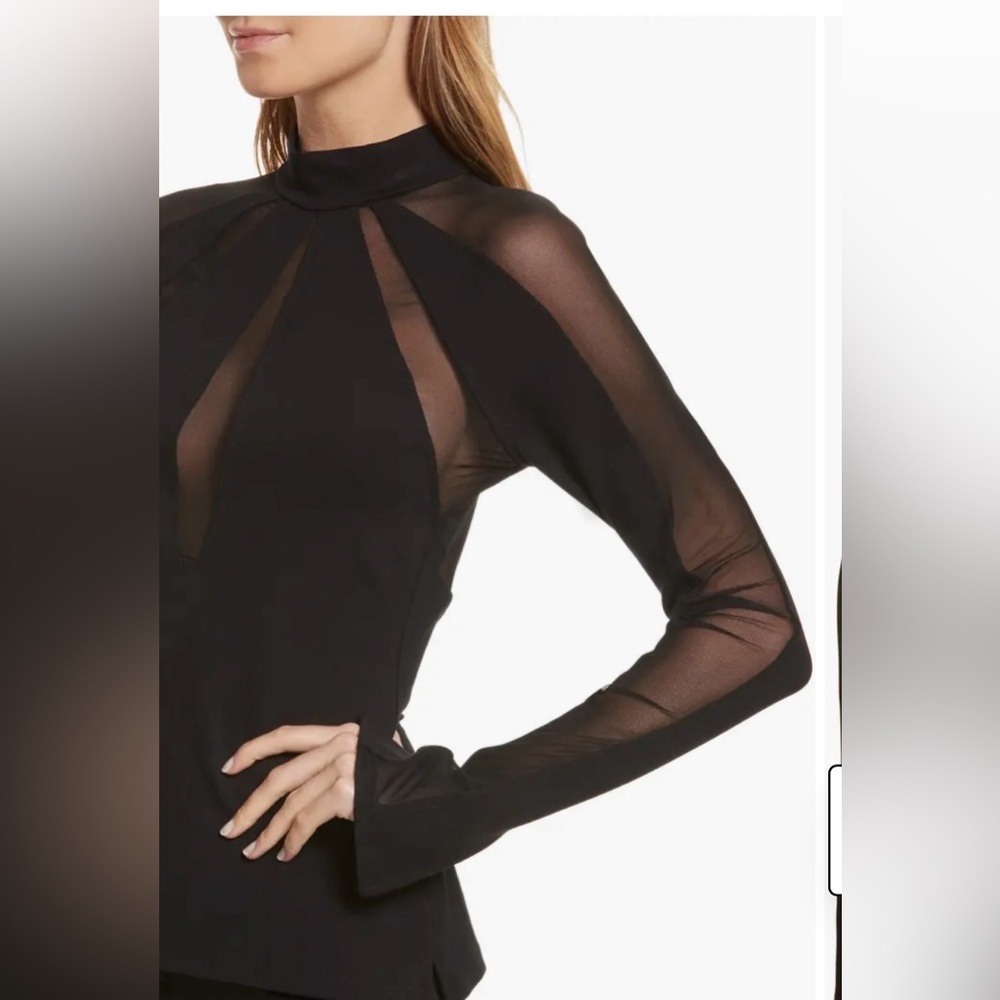 Free People Monarch Mesh Inset Top